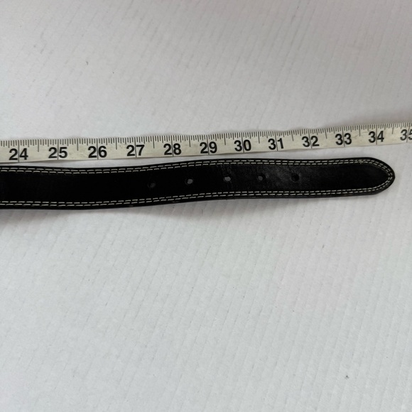 Paul Harris Elegant Black Leather Women\'s Belt Size M